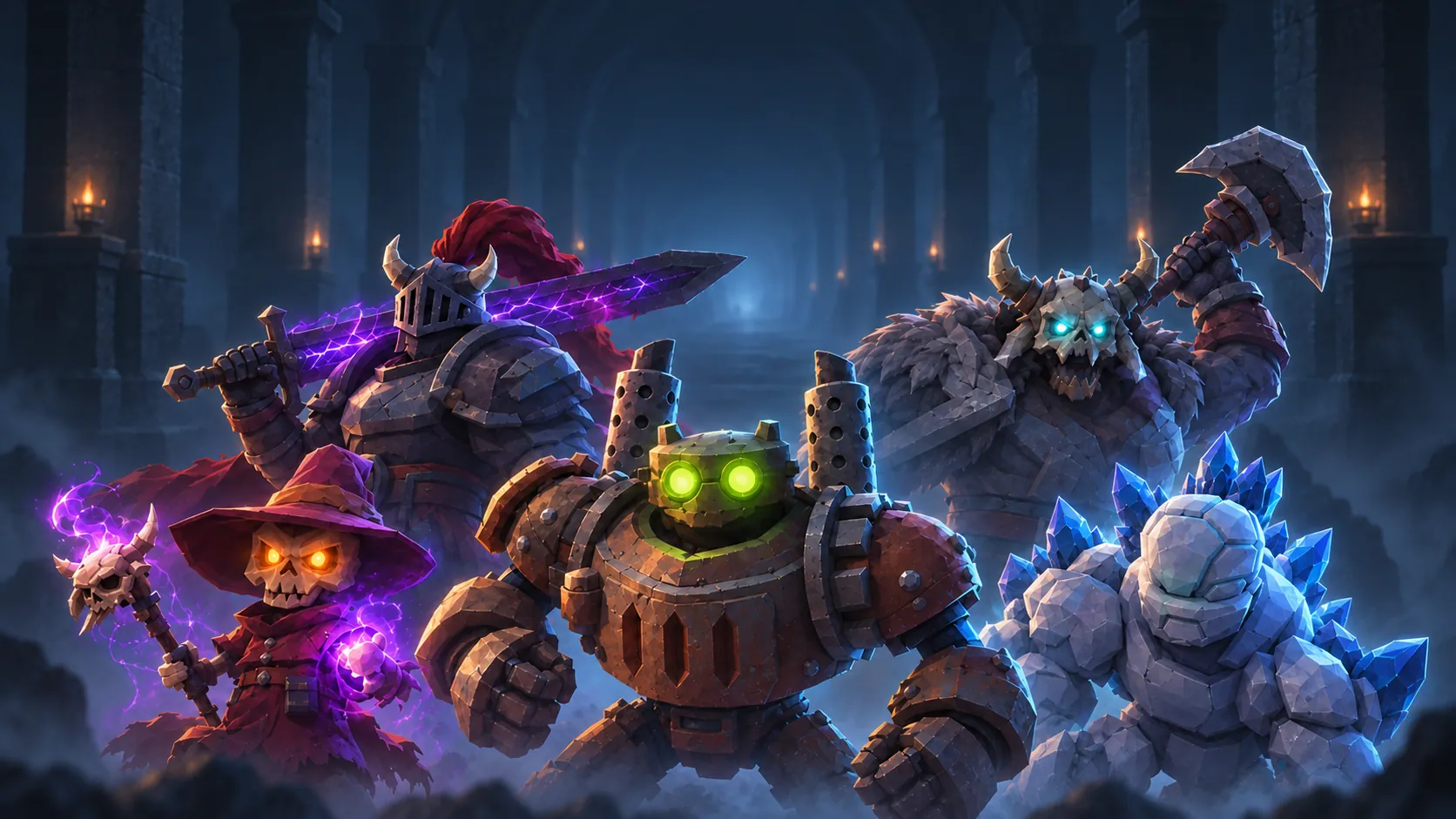 Level Legends heroes gathered in a dungeon